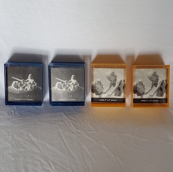 Mini 2x2 inch Picture Frames Yellow Blue Kids Photos Art - Picture 10 of 11